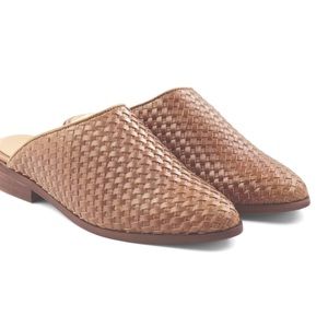 Woven Leather Mules